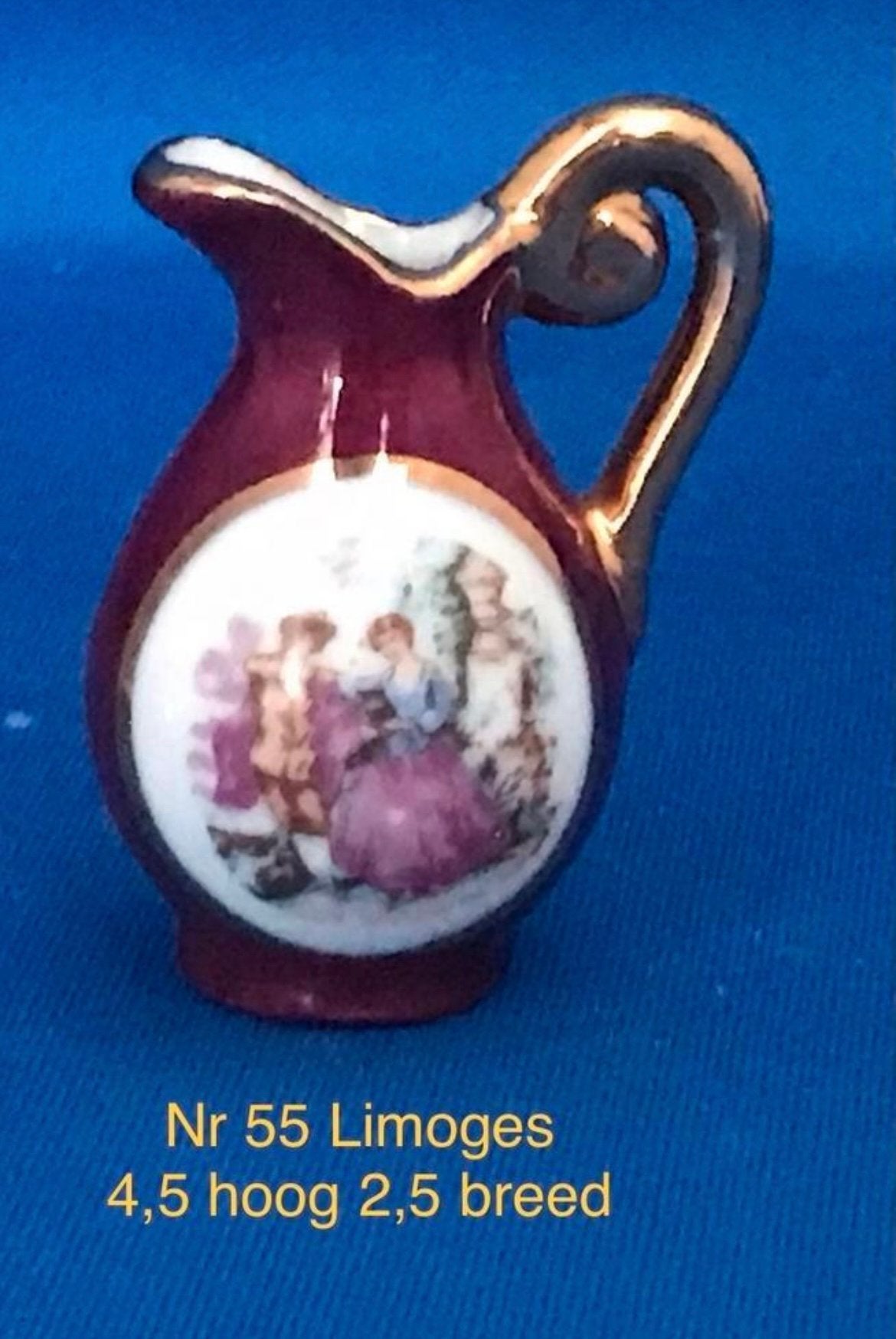 Limoges Miniatuur Kannetje, Ophalen of Verzenden, Zo goed als nieuw, Porselein, Beeldje(s)