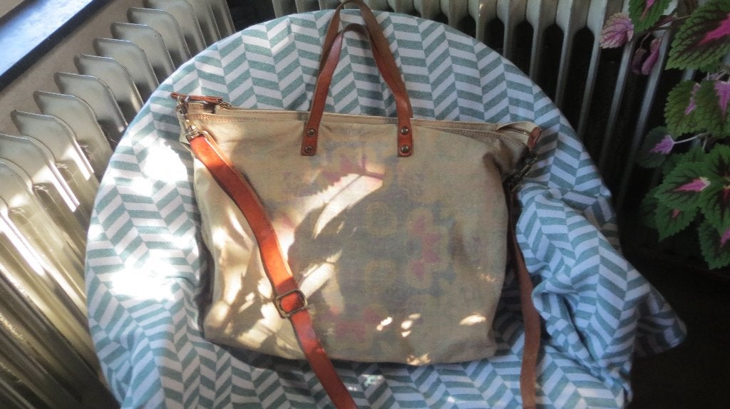 Campomaggi, canvas met leer, ruime reis tas, weekendtas, 40 tot 60 cm, Overige kleuren, Verzenden, Minder dan 20 cm