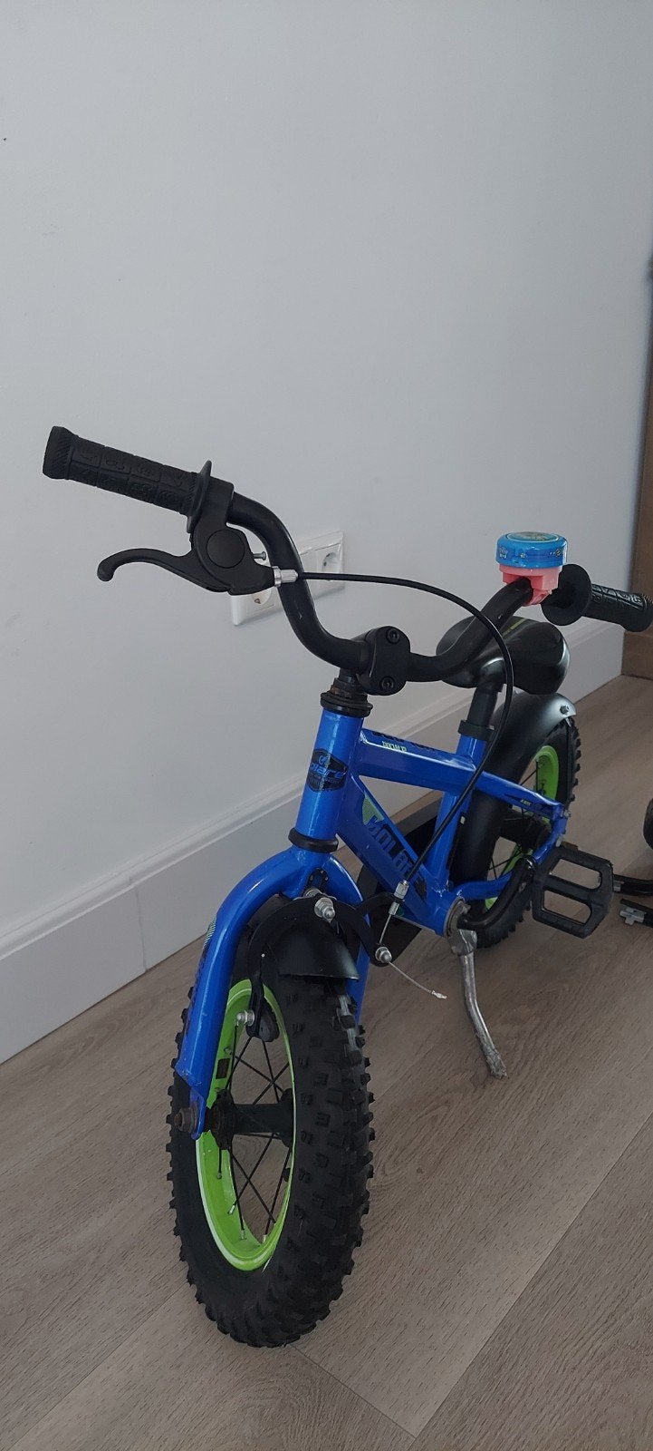 Foto 4 van Kinderfiets Volare Thombike 12 inch - Blauw/Groen