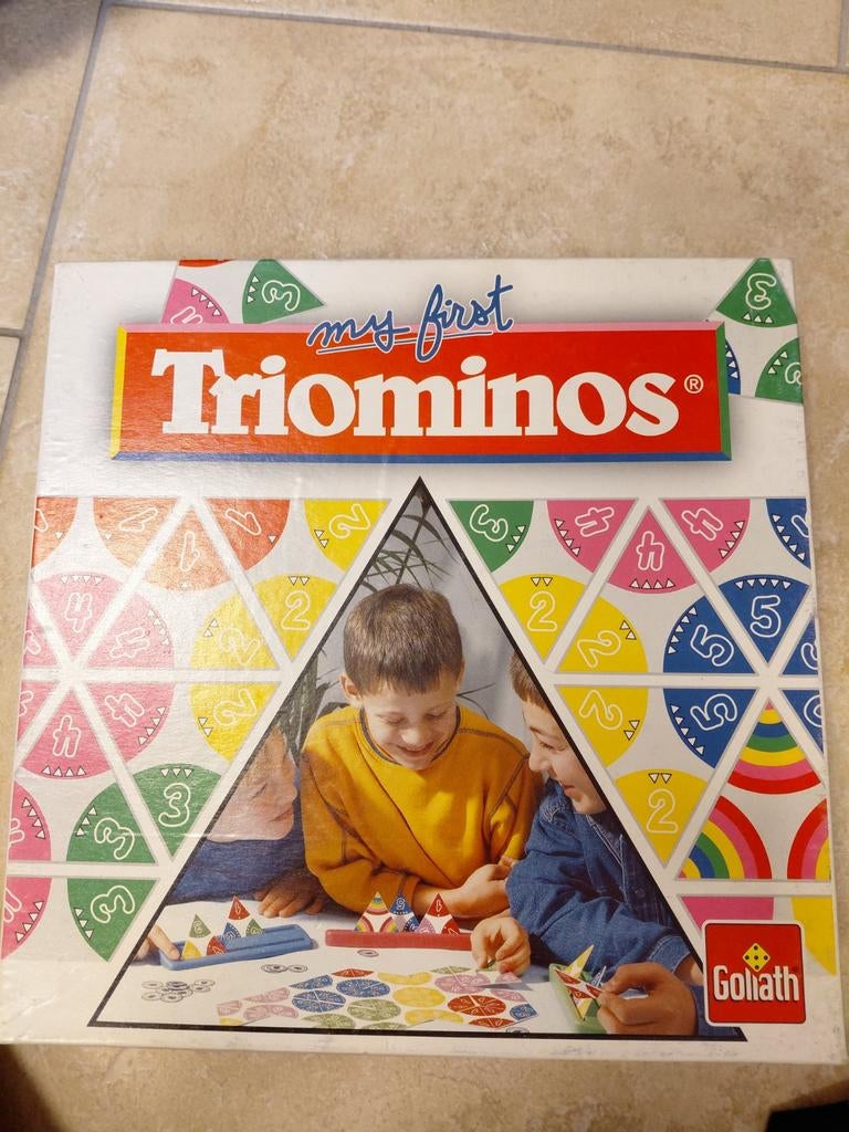 My First Triominos - Educatief spel voor jonge kinderen, Een of twee spelers, Ophalen of Verzenden, Zo goed als nieuw, Goliath