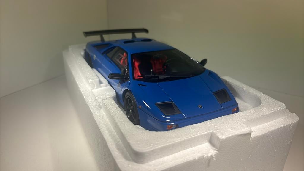 Lamborghini diablo svr bleu Kyosho 1.18, Hobby en Vrije tijd, Modelauto's | 1:18, Kyosho, Ophalen of Verzenden, A, A