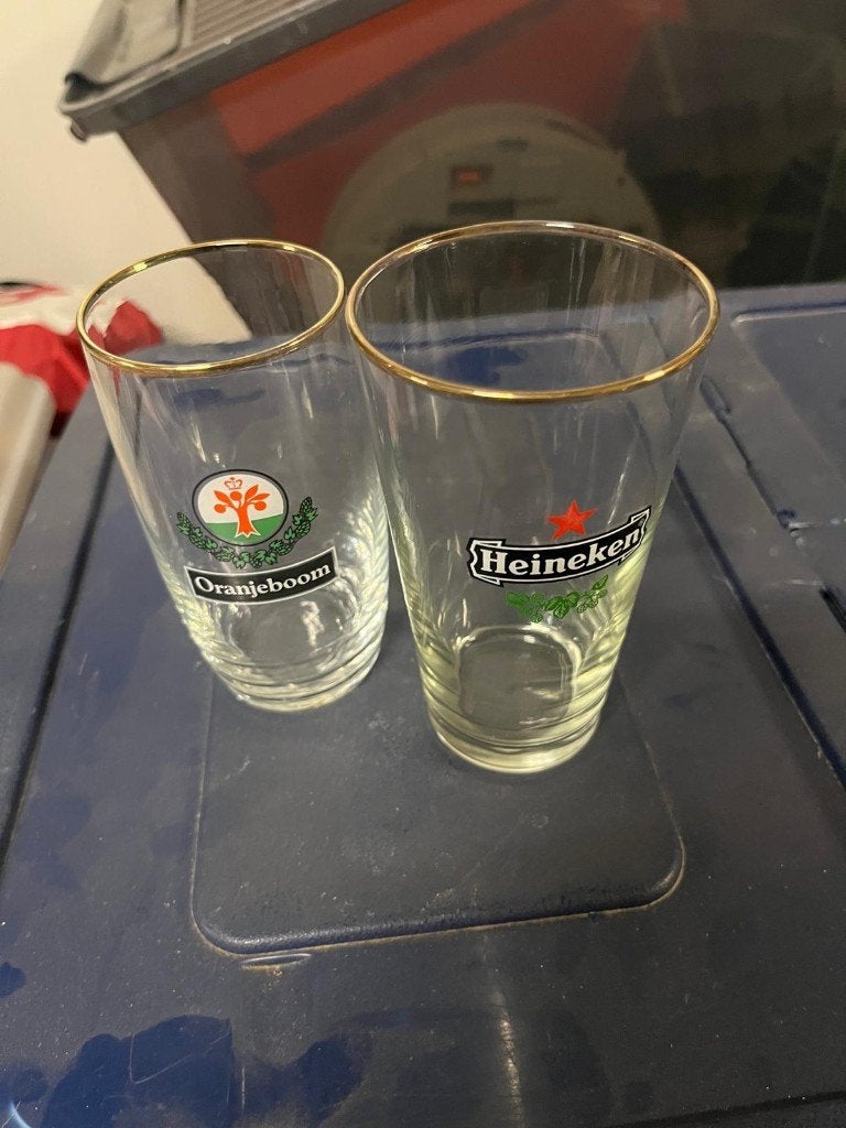 BierGlazen Heineken / Oranjeboom, Ophalen, Gebruikt, Bierglas