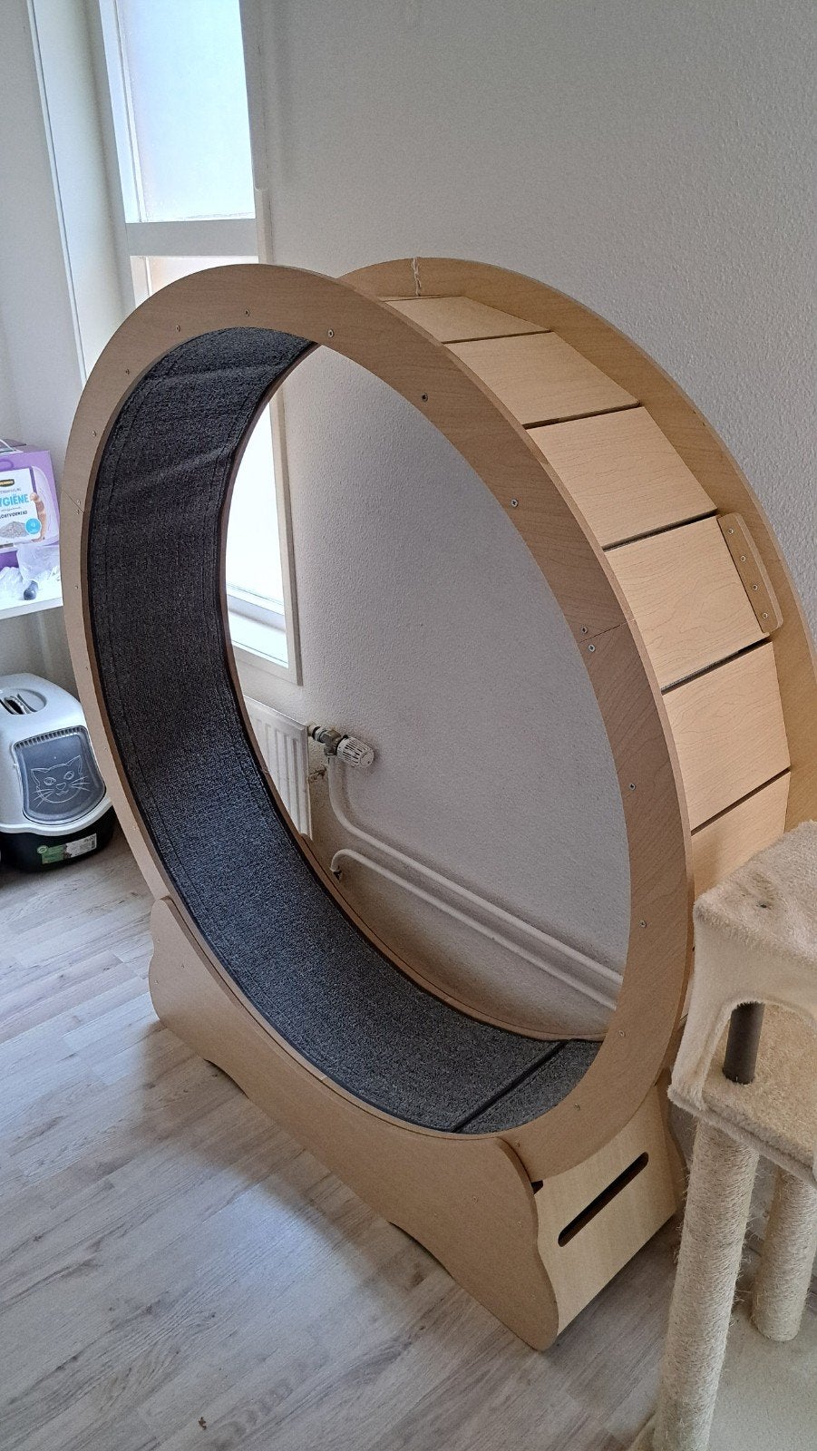 VEVOR houten kattenloopwiel diameter van 132 cm, Ophalen