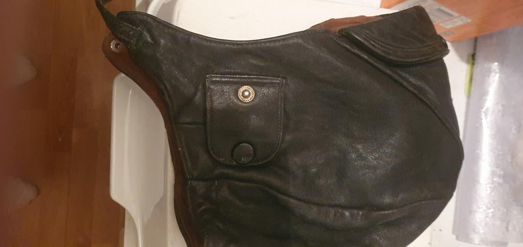 Vintage leren vliegerkap/helm - zo goed als nieuw, Ophalen of Verzenden