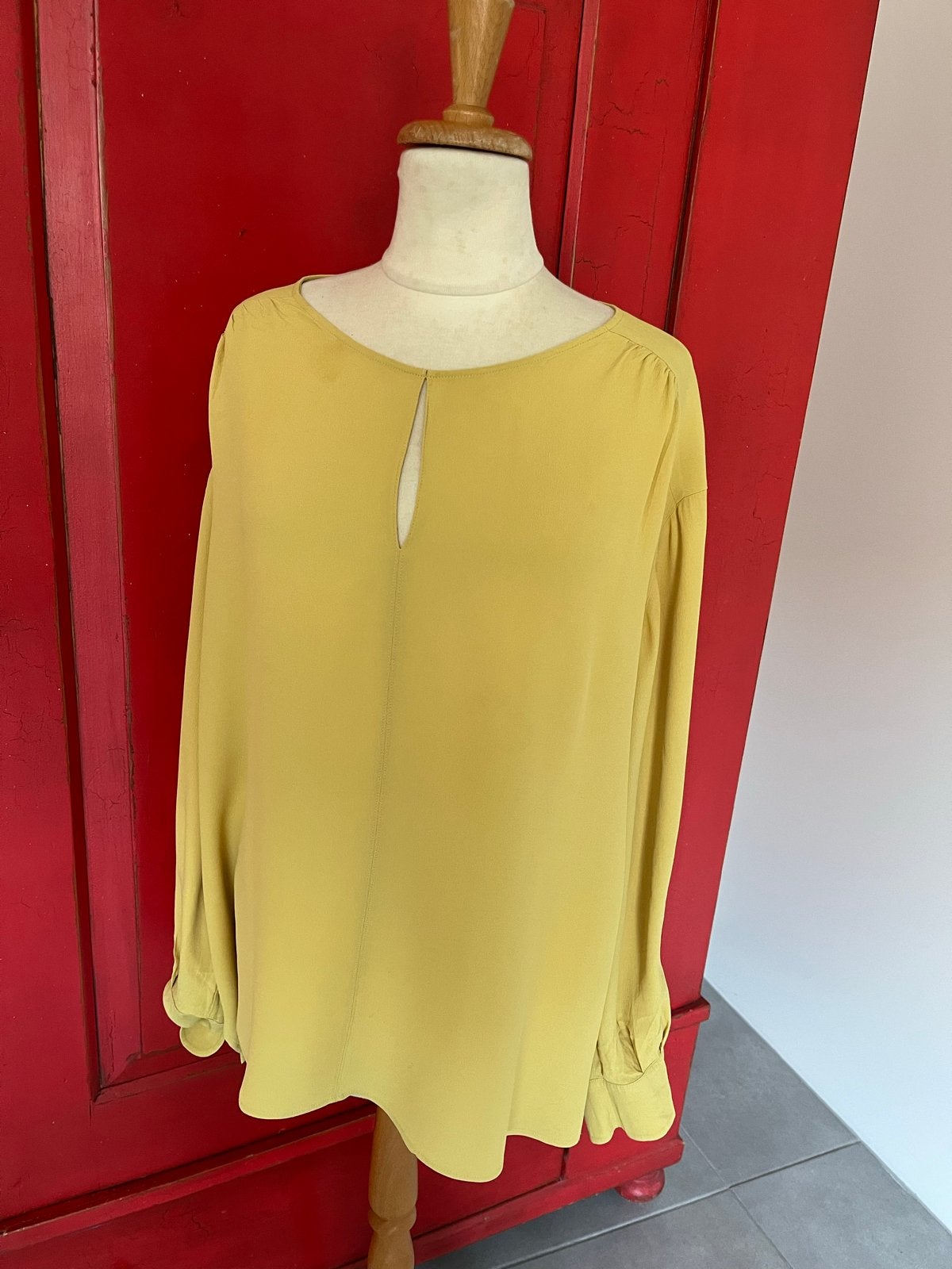 Luisa Cerano Blouse - Geel - Maat M, Kleding | Dames, Maat 38/40 (M), Verzenden, Geel, Zo goed als nieuw
