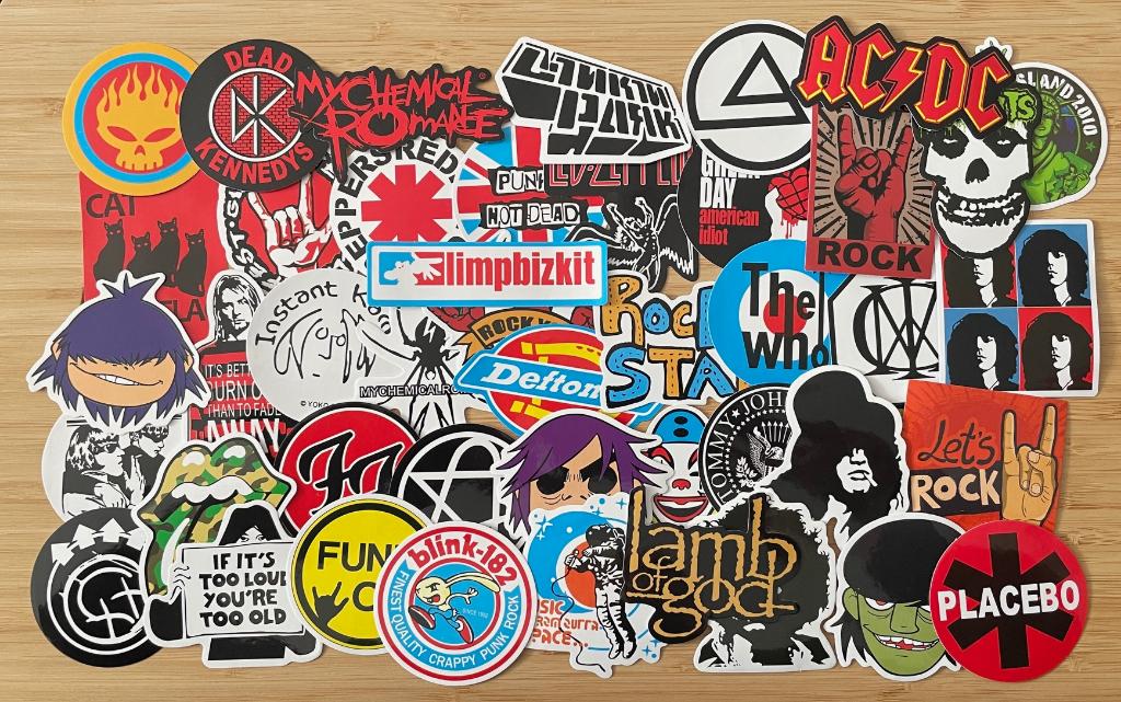 Band, rockband stickers, Verzenden, Nieuw, Meerdere stickers