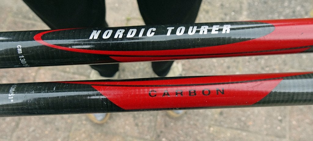 Nordic walking stokken, Sport en Fitness, Ophalen, Gebruikt, Wandelstok