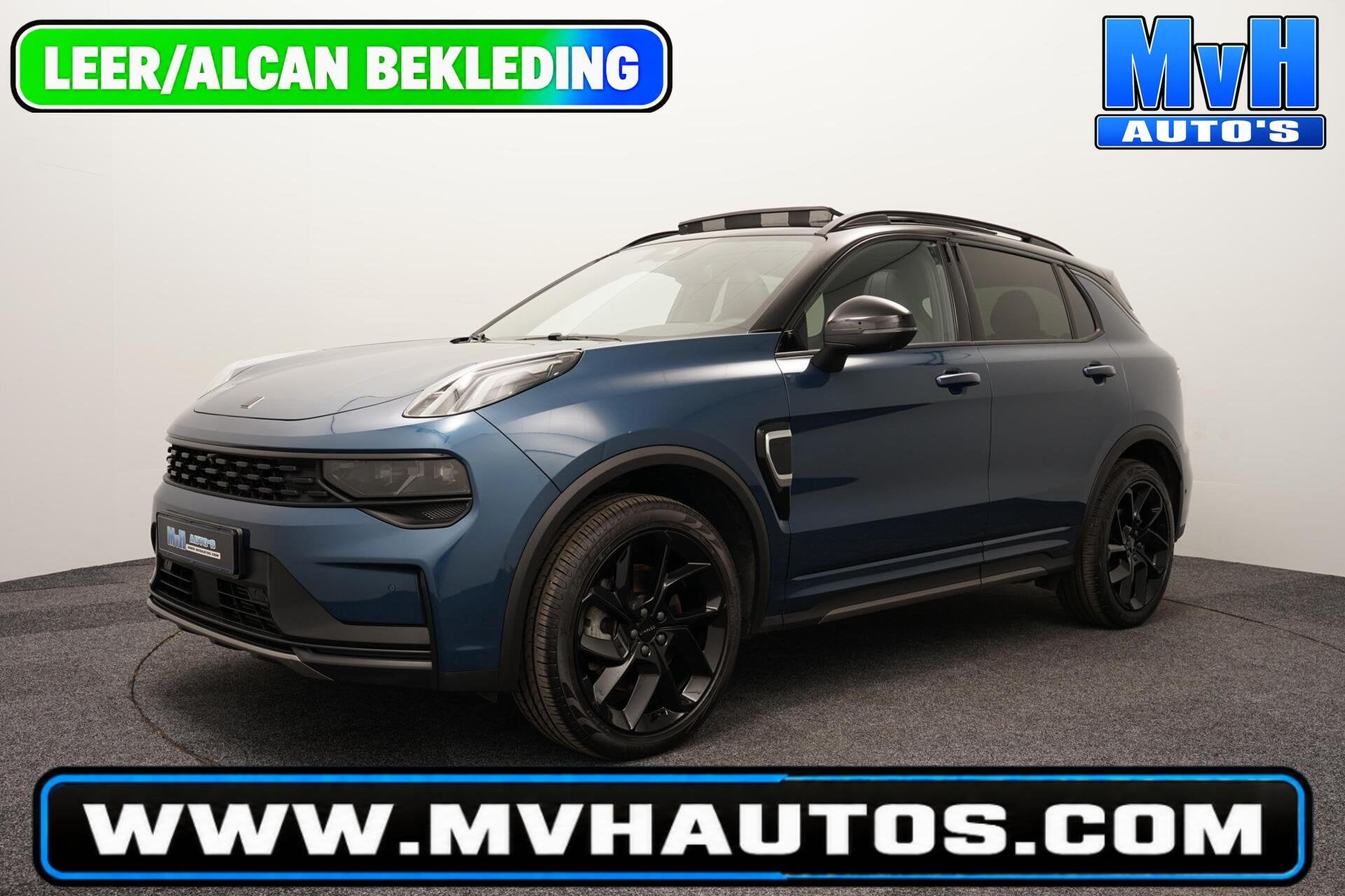 Lynk & Co 01 1.5 PHEV FULL BL XL|LEER/ALCANT|ZW.HEMEL|SOH95%, Auto's, Stof, Met garantie (alle), Blauw, Automatische klimaatregeling