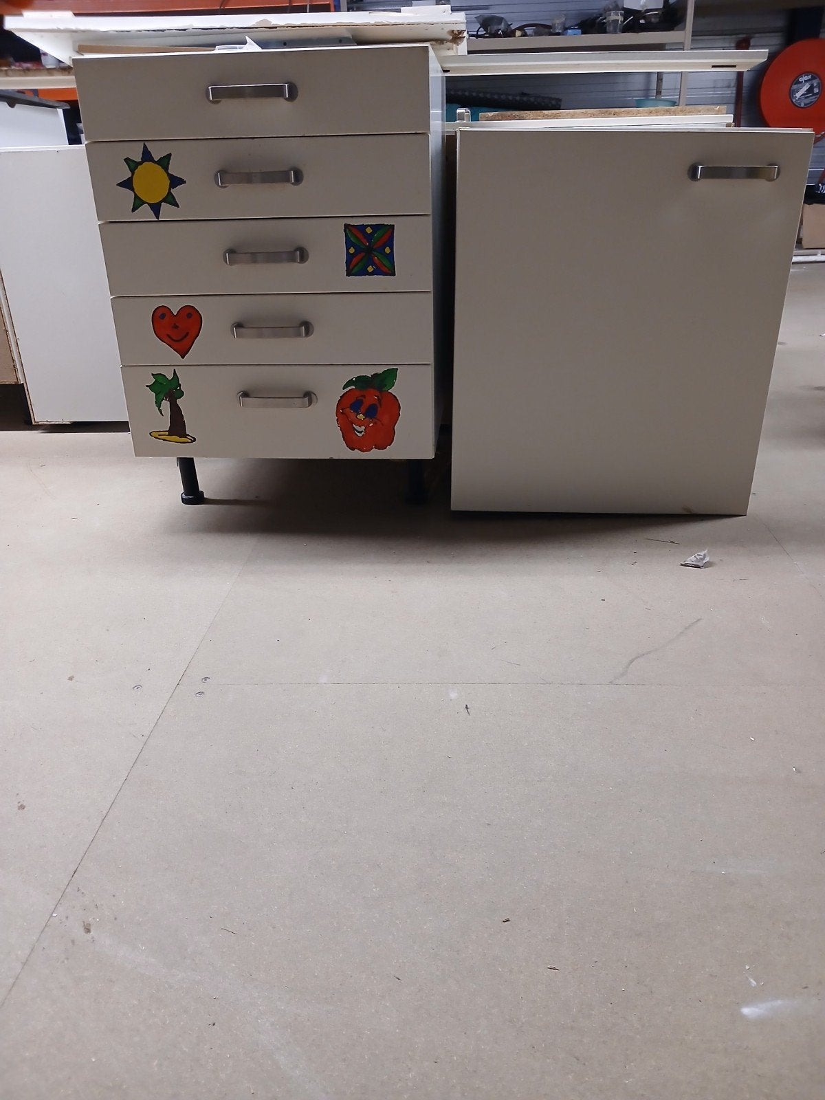Diverse witte keukenkastjes en lades, Ophalen, Gebruikt