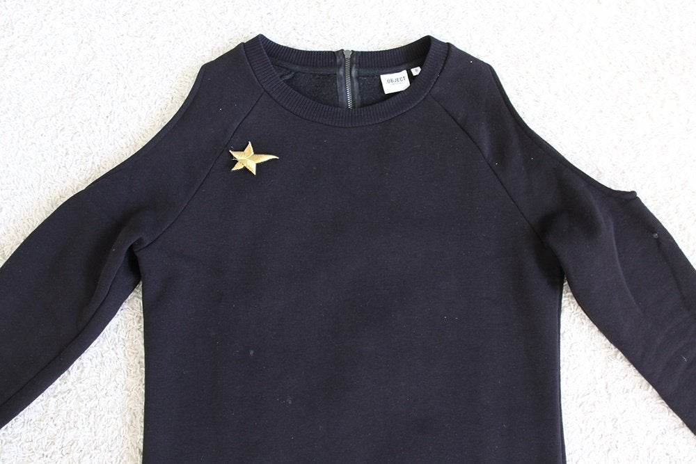 Super Leuke Object Sweater Jurk (S) - 87 € 40,-, Zwart, Object, Ophalen of Verzenden, Zo goed als nieuw