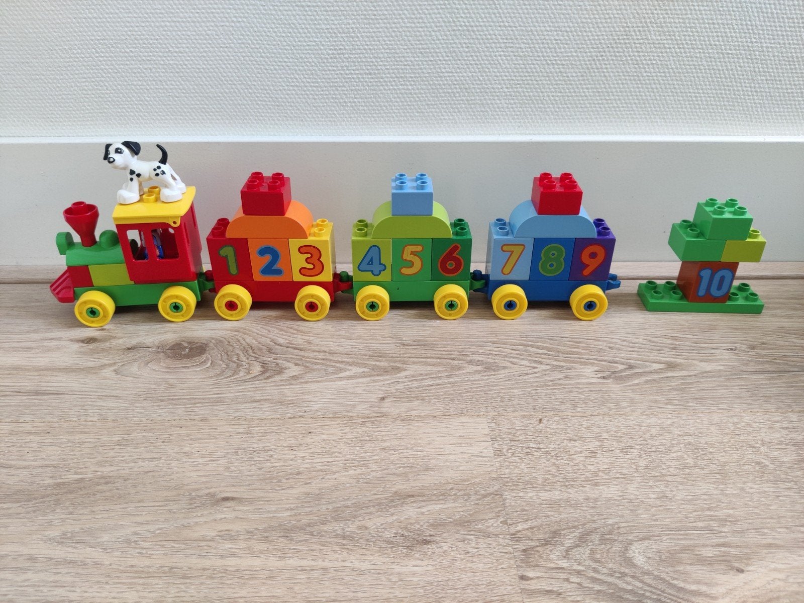 Lego Duplo Cijfertrein 10558 met hondje, Inclusief minifiguren, Gebruikt, Overige thema's, Ophalen of Verzenden