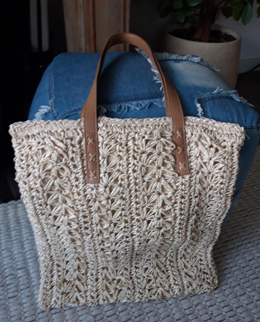 Ibiza shopper schoudertas met rits - Nieuw, Ophalen of Verzenden, Nieuw, Beige, Shopper