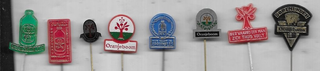 8 X ORANJEBOOM BIER SPELDEN VERSCHILLENDE, Verzamelen, Speldjes, Pins en Buttons, Ophalen of Verzenden, Gebruikt, Merk, Speldje of Pin
