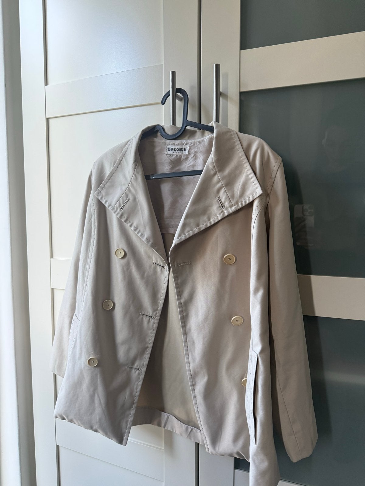 Stijlvolle Georges Rech Paris jas - Zo goed als nieuw, Ophalen of Verzenden, Zo goed als nieuw, Maat 38/40 (M), Beige