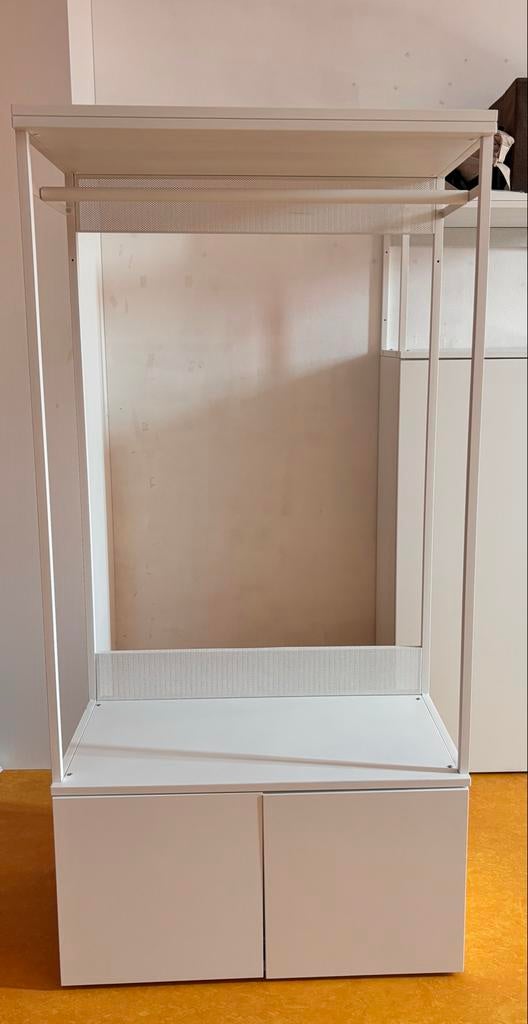 IKEA PLATSA kledingkast wit met kledingroede en onderkast, Ophalen, Overige materialen, 50 tot 100 cm, Zo goed als nieuw