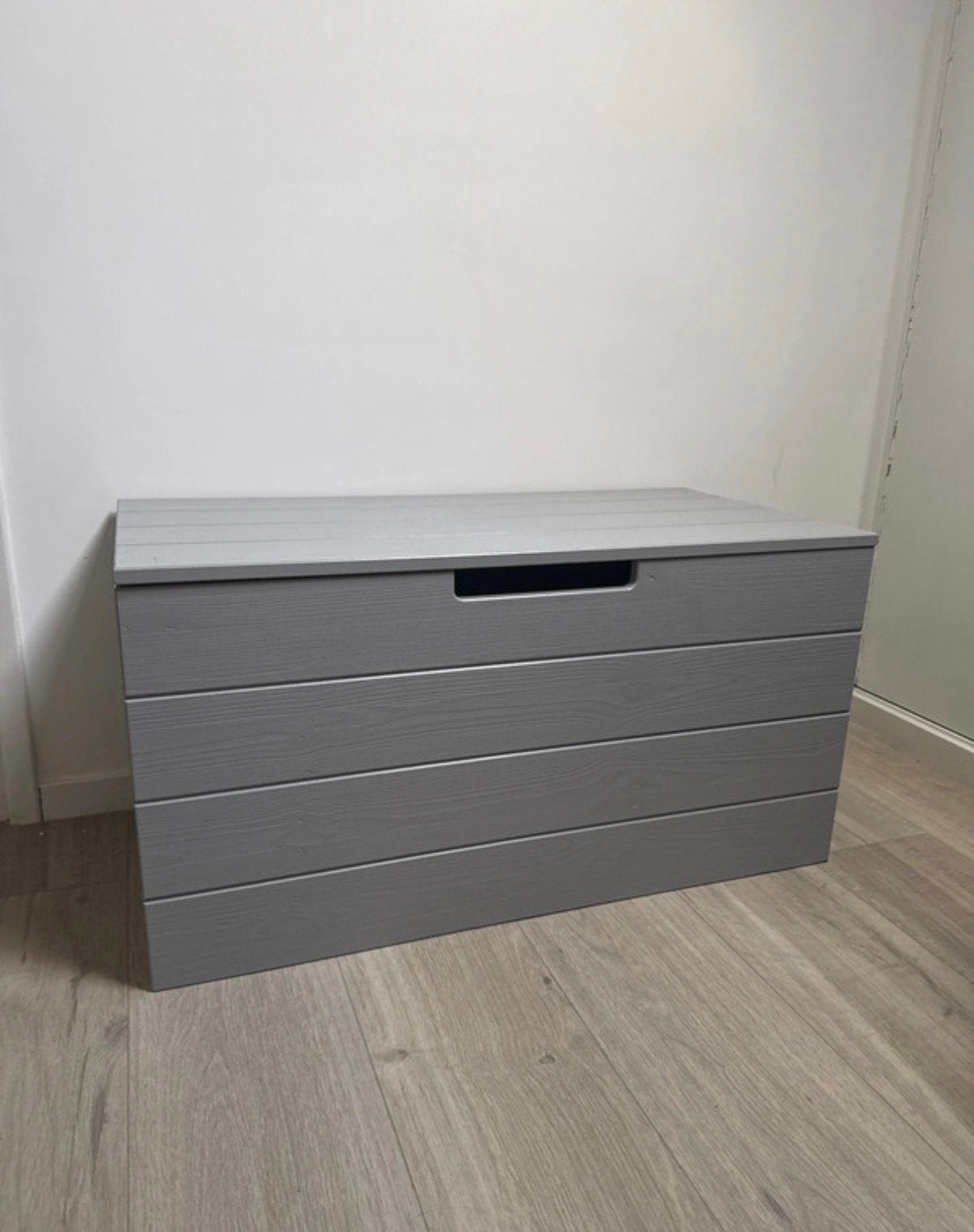 WOOOD Keet Opbergkist - Grijs Grenenhout (42x80x40 cm), Ophalen, Nieuw, Minder dan 50 cm, 75 tot 100 cm