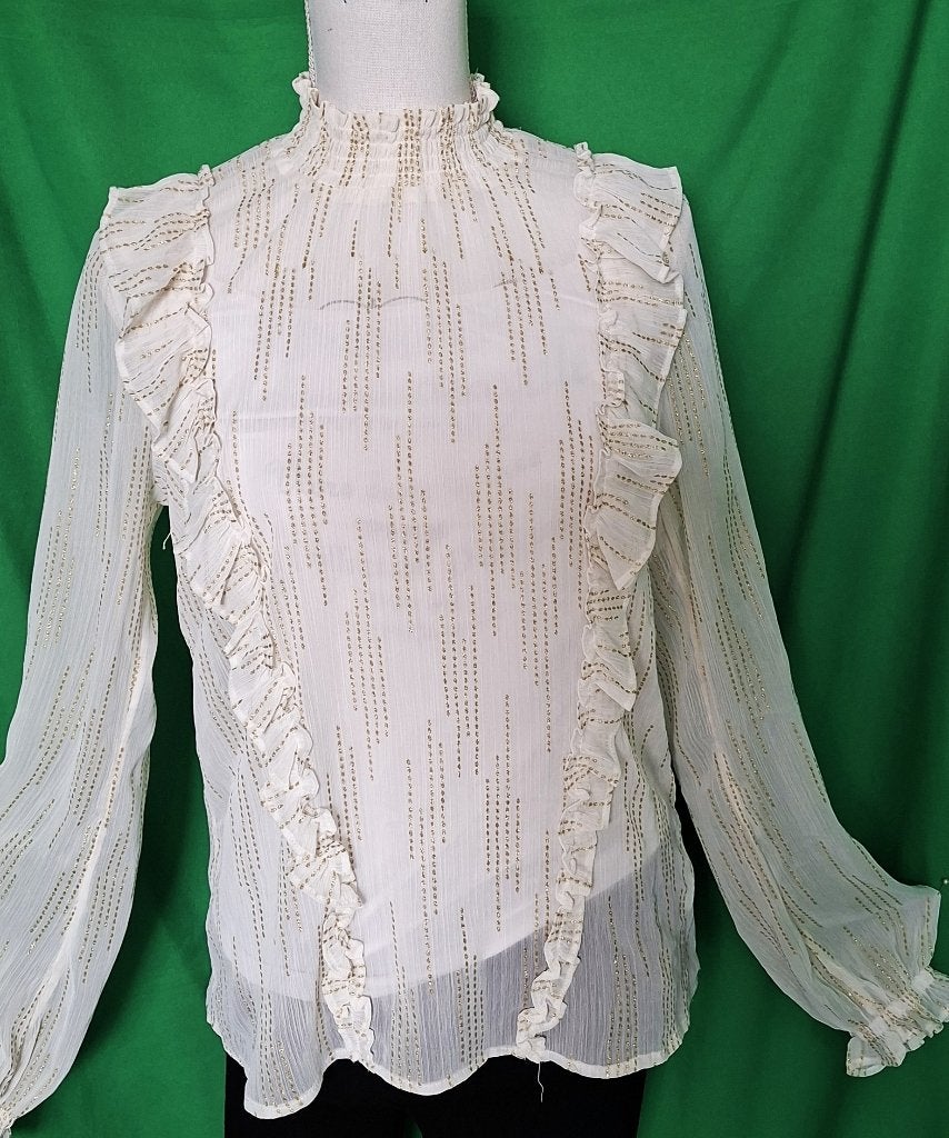 qbl  LEUKE BLOUSE van COTTON CLUB Maat:M, Ophalen of Verzenden, Zo goed als nieuw, Maat 38/40 (M), Wit