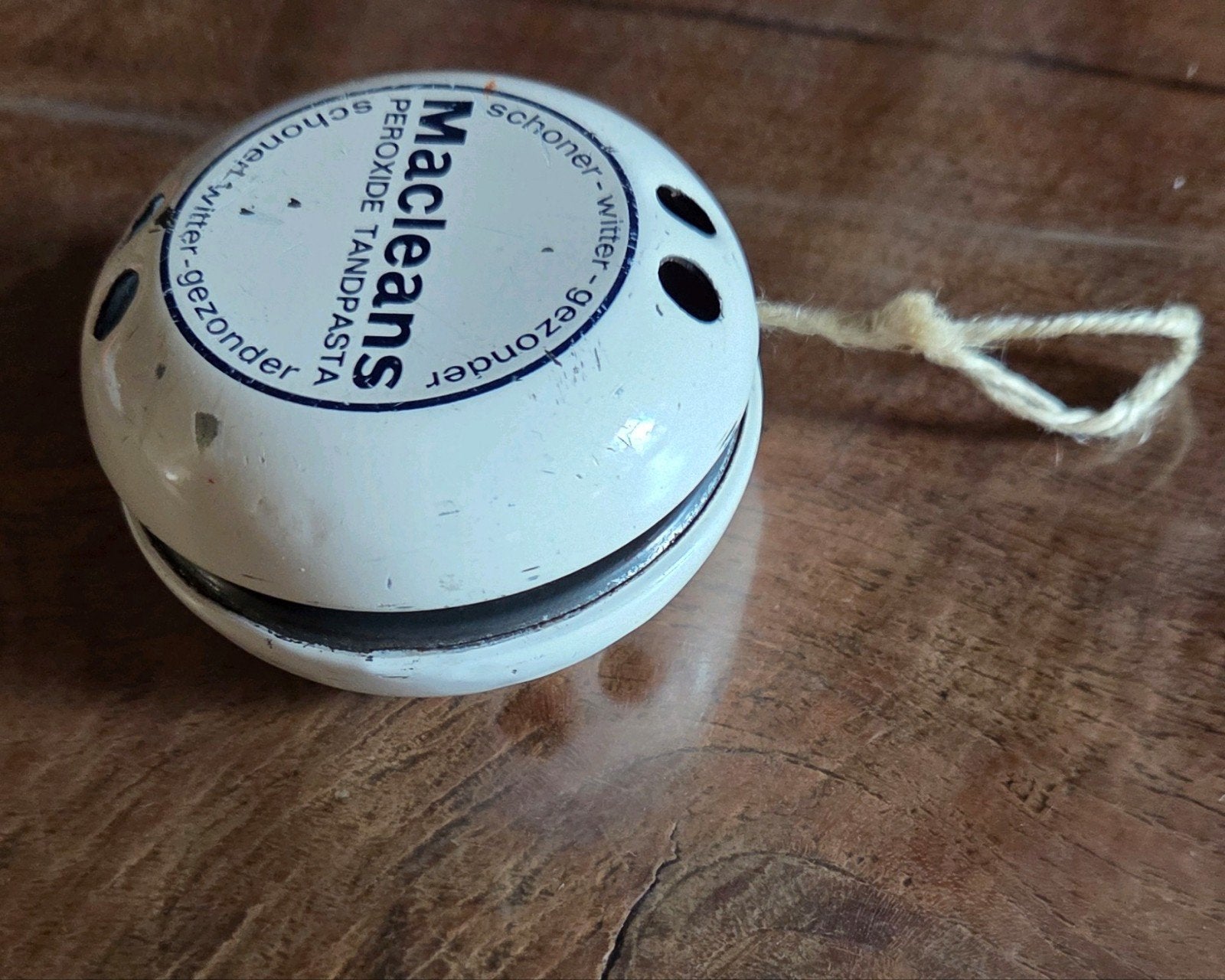 macleans peroxide tandpasta reclame blikken jojo, Ophalen of Verzenden, Gebruikt, Gebruiksvoorwerp