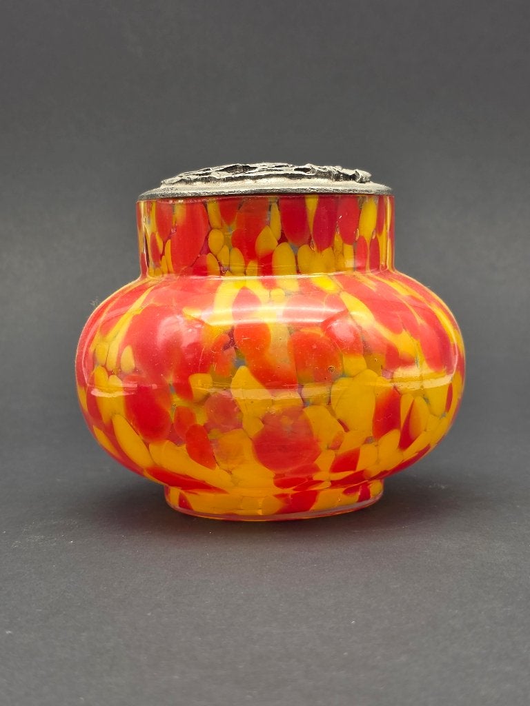 Vintage - Spatterglas Vaasje - Art Deco Scailmont, Antiek en Kunst, Ophalen of Verzenden