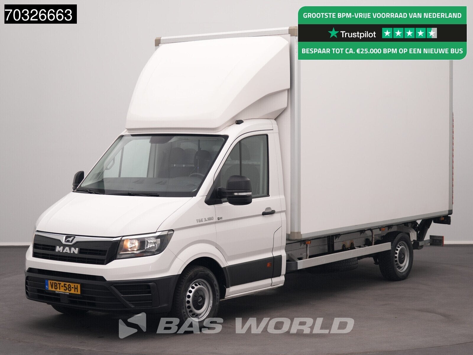 MAN TGE 3.180 Automaat Laadklep 180PK Bakwagen Navi Airco Cr, Automaat, Stof, Gebruikt, Euro 6