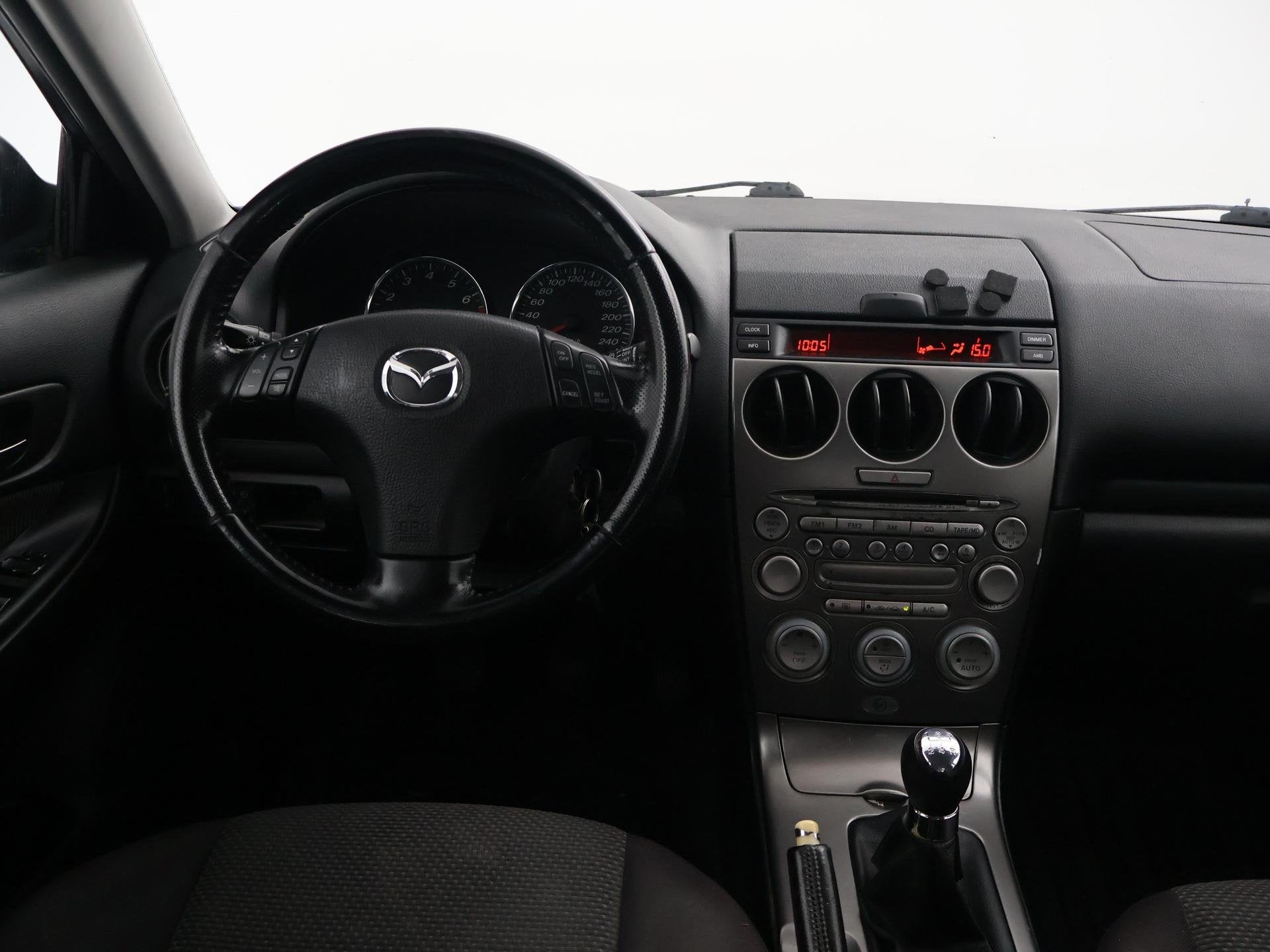 Mazda 6 2.0i TOURING II *APK 08-2027* + CRUISE | CLIMATE CON, Auto's, Stof, Gebruikt, 4 cilinders, Blauw