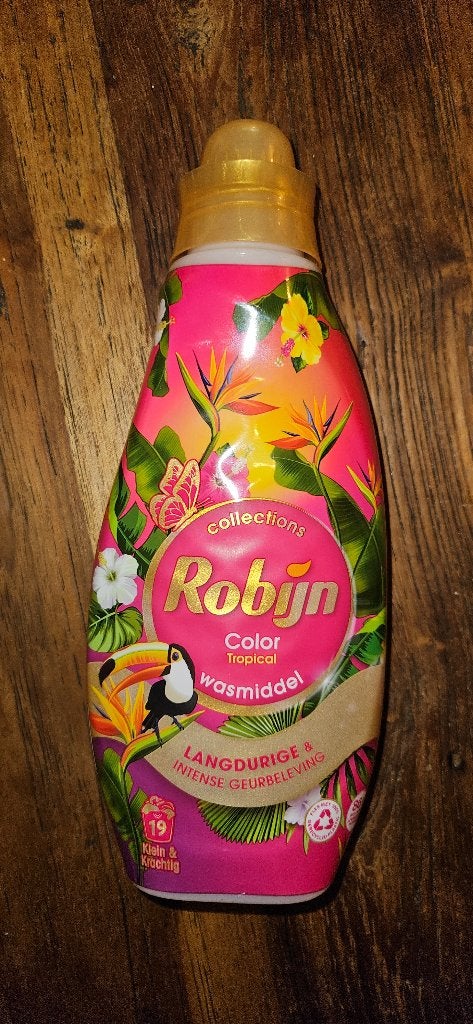 Robijn Color Tropical wasmiddel Collections 665ml 19x wassen, Ophalen of Verzenden, Schoonmaakmiddel