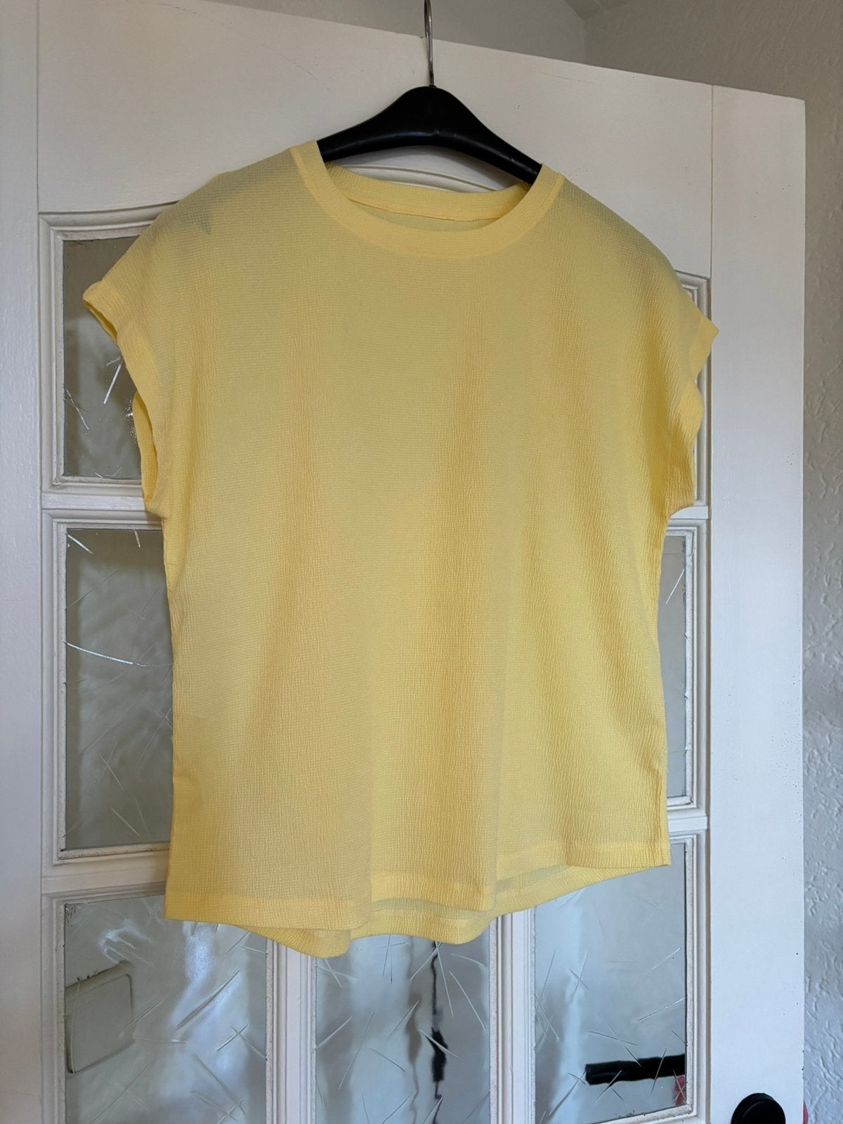 Shirt M/L, Ophalen of Verzenden, Zo goed als nieuw, Geel, Korte mouw