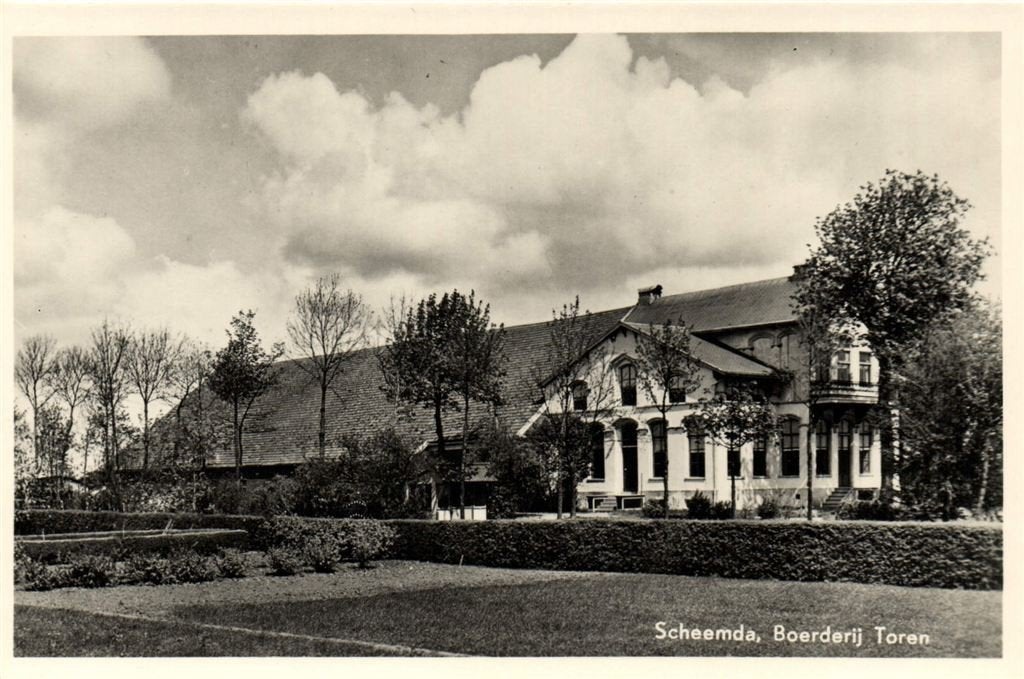Scheemda, Boerderij Toren - ongelopen, Verzenden, 1960 tot 1980, Ongelopen, Groningen