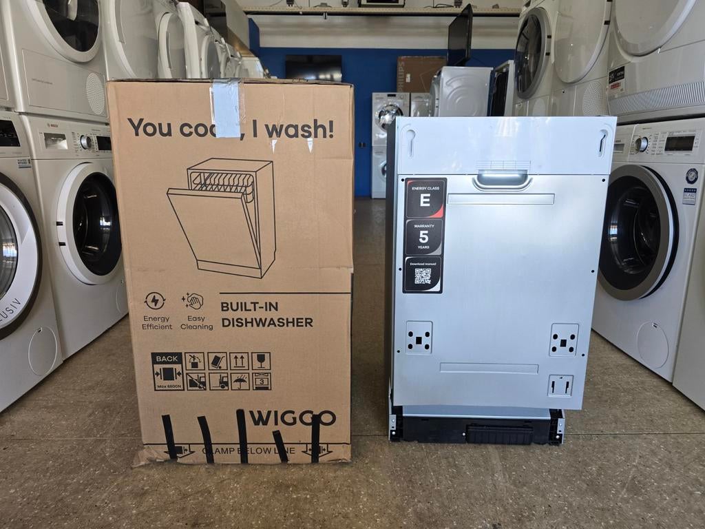 Nieuwe Wiggo WD-B4126E(X) inbouw vaatwasser | Gratis thuis ✅, Ophalen, Jirnsum, Minder dan 85 cm, Inbouw