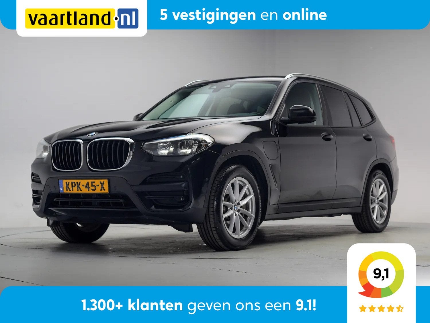 BMW X3 30e xDrive Executive Sport [ Leder Stoelverwarming Ca, Automaat, Gebruikt, 2000 kg, Zwart