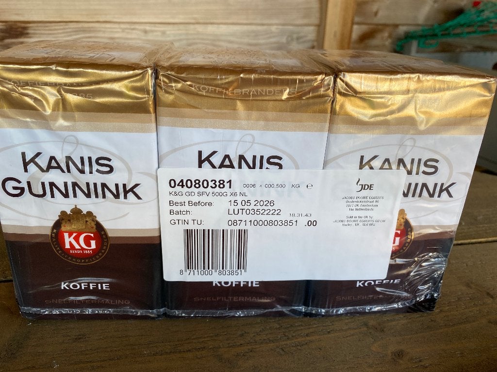 6x500 gr snelfiltermaling Kanis en Gunnink, Ophalen of Verzenden, Nieuw, Overige