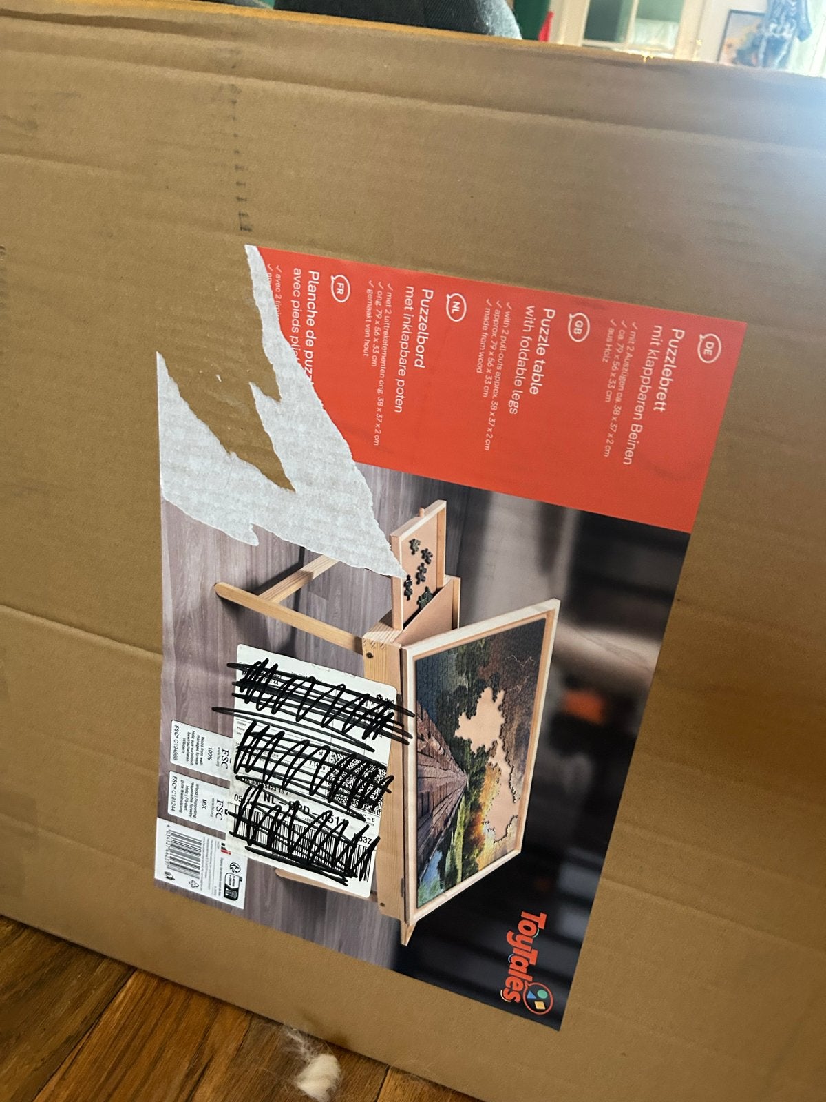 Puzzelbord met inklapbare poten - Nieuw in doos, Ophalen of Verzenden, Nieuw, Legpuzzel