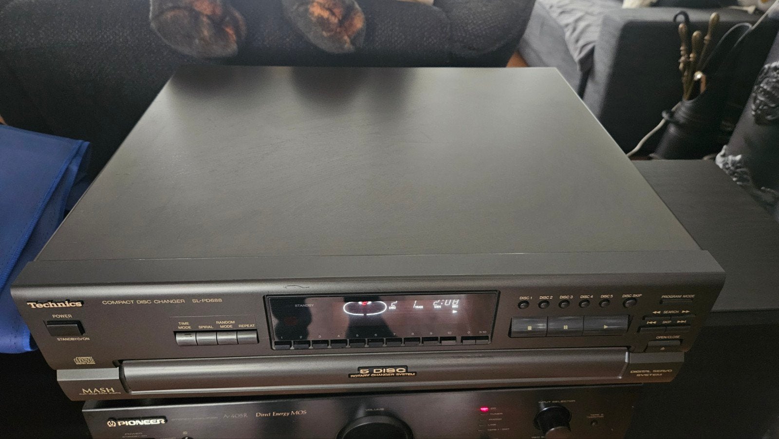 TECHNICS 5 CD'S WISSELAAR TYPE SL PD887, Audio, Tv en Foto, Cd-spelers, Zo goed als nieuw, Technics, Wisselaar, Ophalen of Verzenden