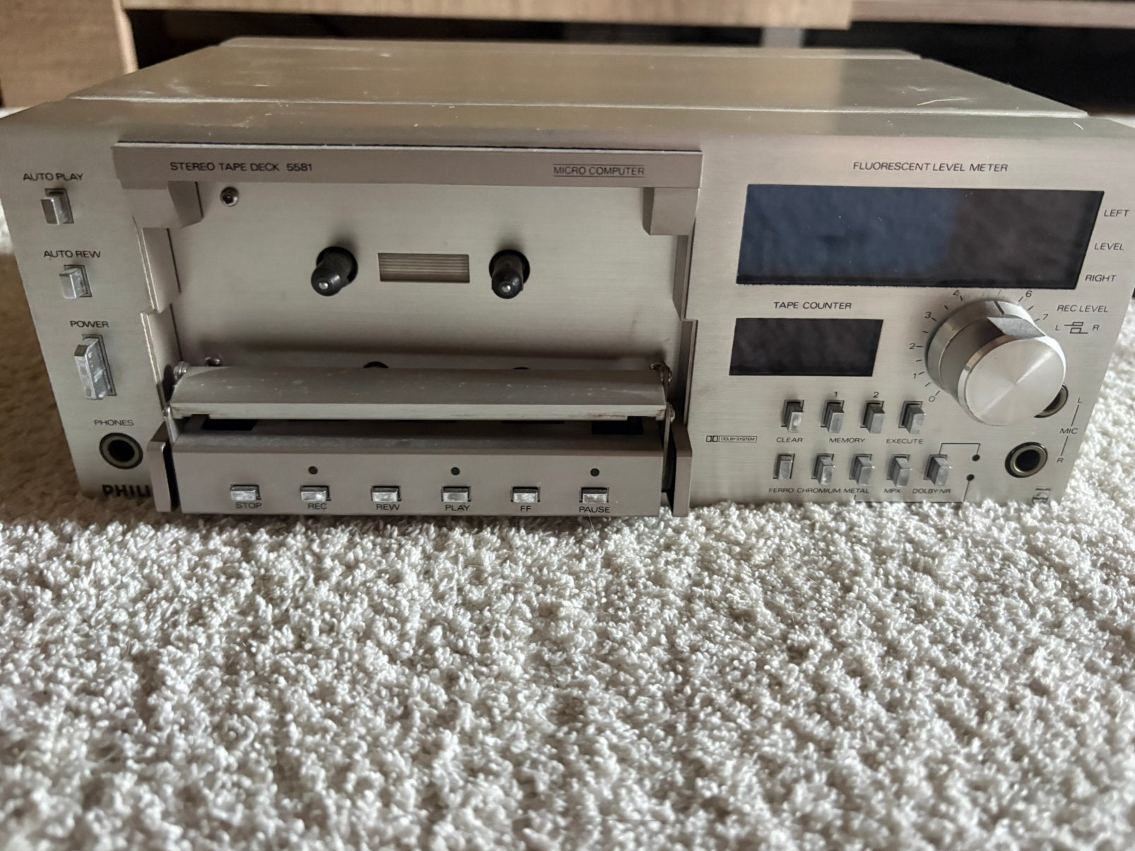 Philips N5581 cassettedeck, Audio, Tv en Foto, Cassettedecks, Ophalen of Verzenden, Philips