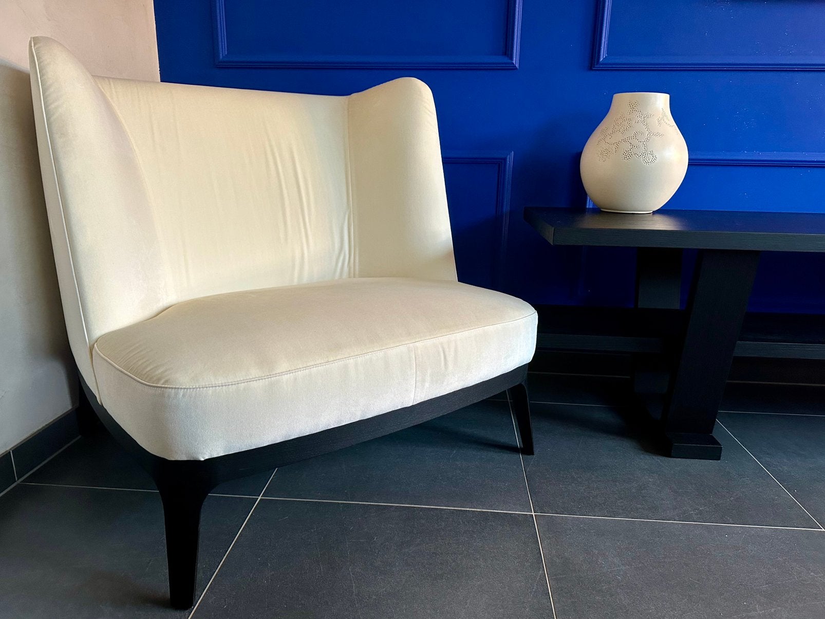 Flexform fauteuil XL DRAGONFLY by Roberto Lazzeroni, Ophalen, 75 tot 100 cm, Zo goed als nieuw, Stof