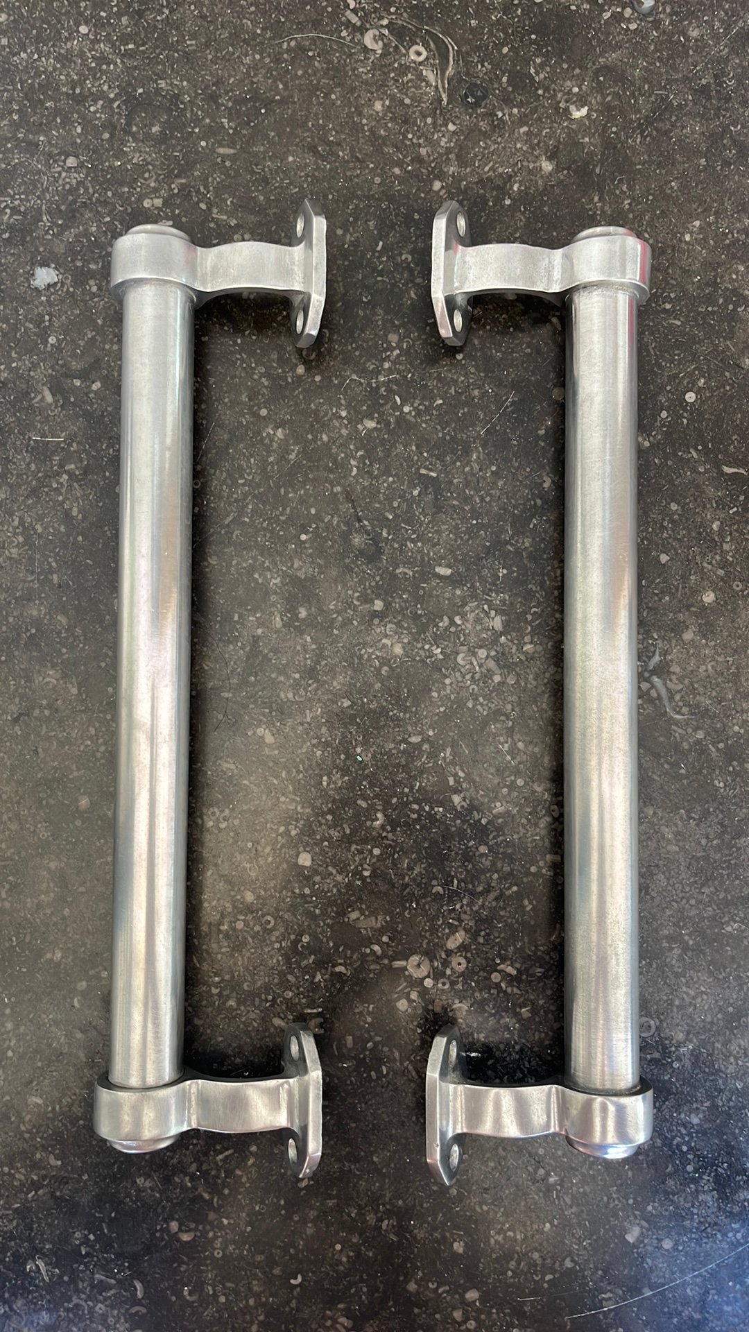 Set Lange Aluminium Vestibule Deurgrepen - Jaren ‘30 grepen, Ophalen of Verzenden