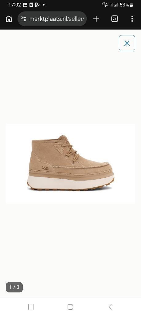 Uggs leer W Marin Bootie dames, Kleding | Dames, Schoenen, UGG, Beige, Nieuw, Ophalen of Verzenden