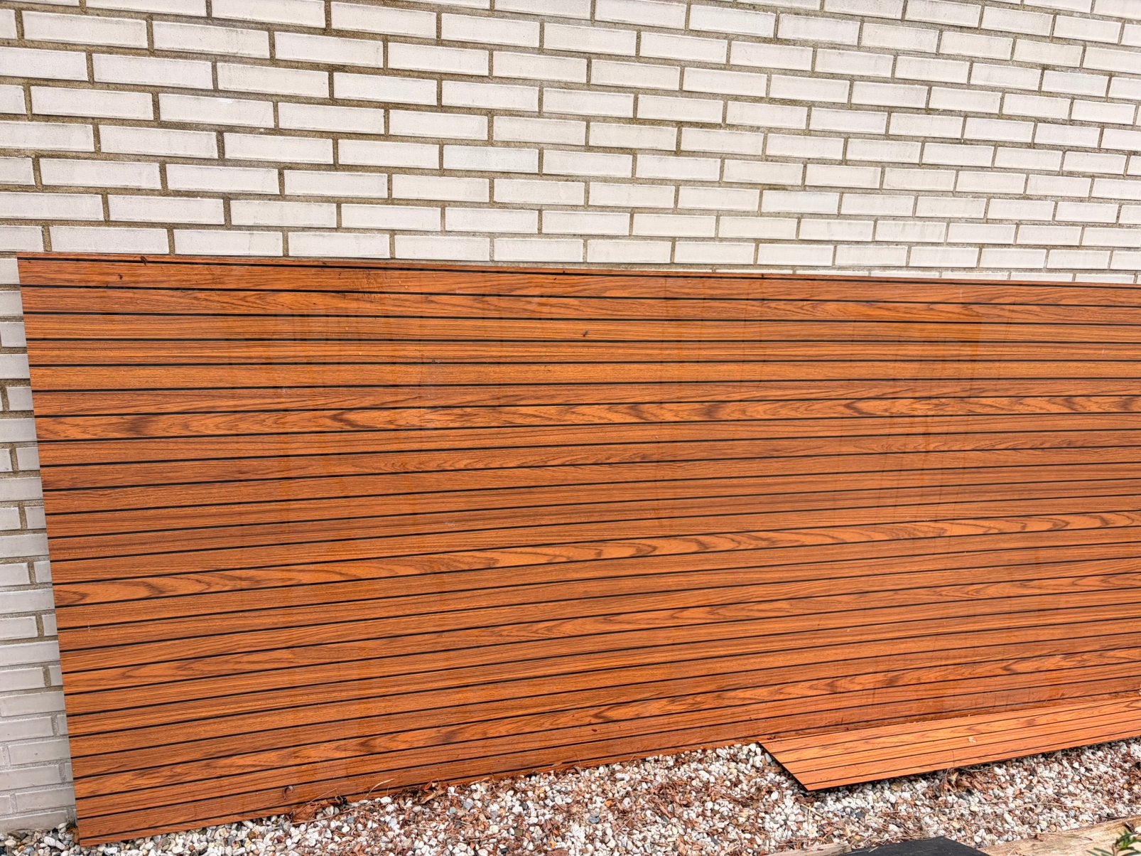Bootvloer teak look trespa (ook voor camper) zeer sjiek !!, Ophalen, Overige typen, Nieuw, 5 tot 10 m²