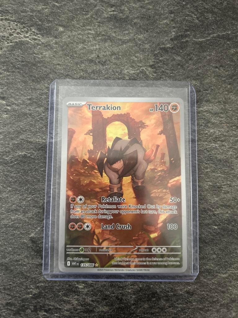 Pokemon Kaart: Terrakion 140 HP - Zeldzaam, Ophalen of Verzenden, Zo goed als nieuw, Losse kaart