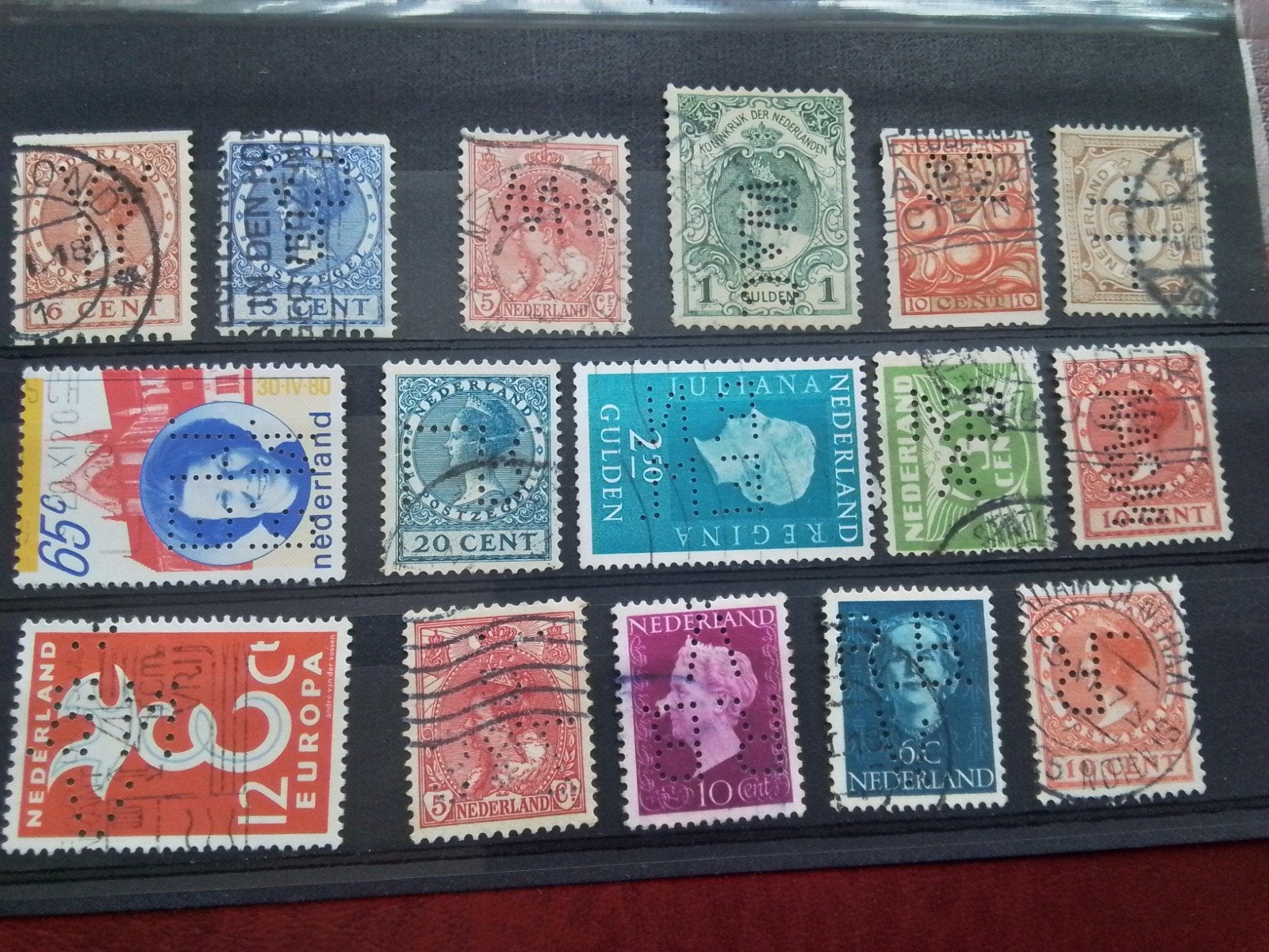 Lot Nederlandse perfins van diverse firma's, Ophalen of Verzenden