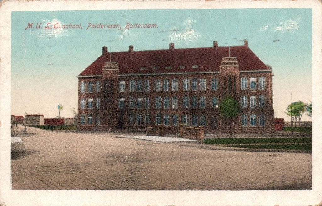 Rotterdam, MULO school, Polderlaan, 1924, Ophalen of Verzenden, Voor 1920, Zuid-Holland