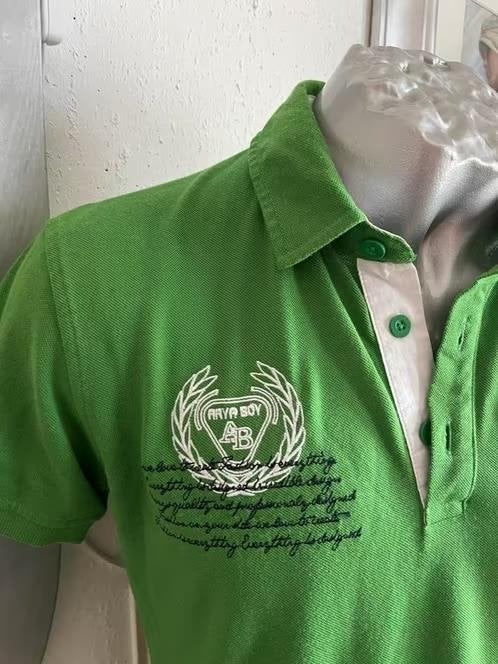 Arya Boy polo maat M/L, Kleding | Heren, Ophalen of Verzenden, Zo goed als nieuw, Maat 48/50 (M), Groen