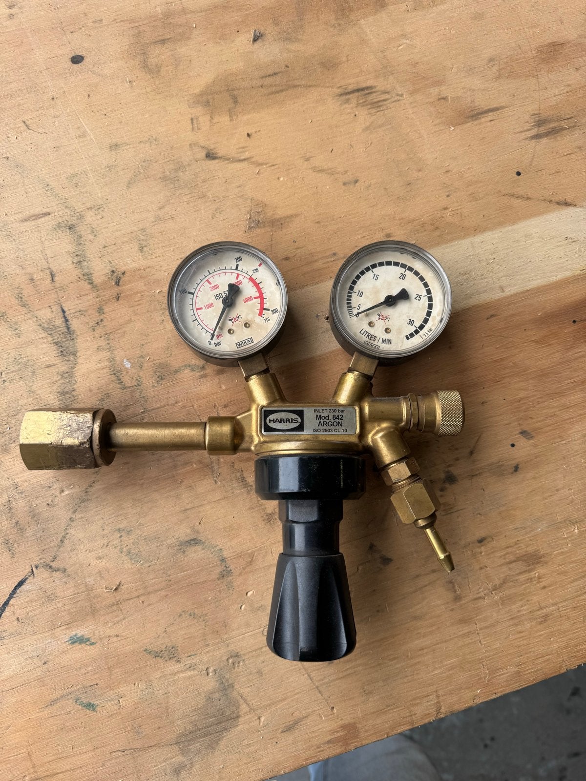 Harris Argon Drukregelaar / Reduceerventiel met Flowmeter, Ophalen of Verzenden, Gebruikt