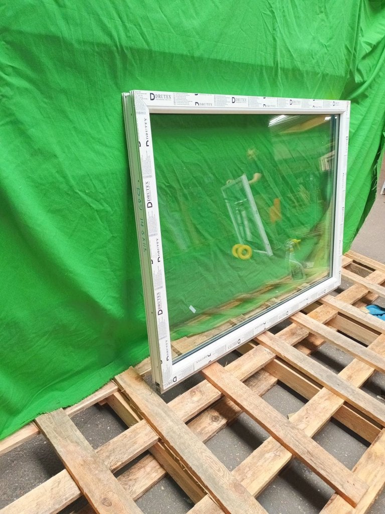 Kunststof Vast kozijn b148 x h110 cm Wit   -2637-, Kunststof, Raamkozijn, Niet ingevuld, Nieuw