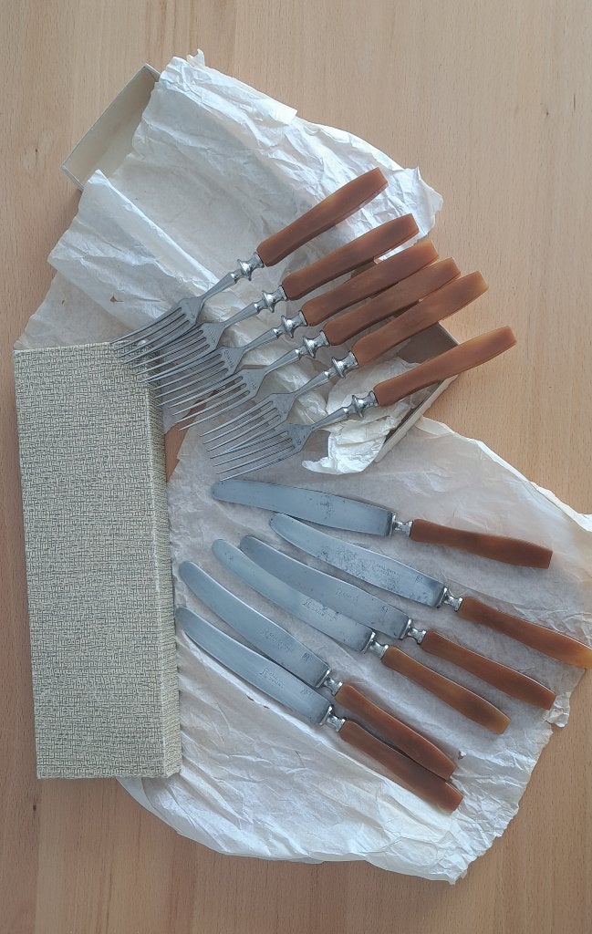 Vintage Carl Halbach Solingen bestekset, Antiek en Kunst, Ophalen of Verzenden