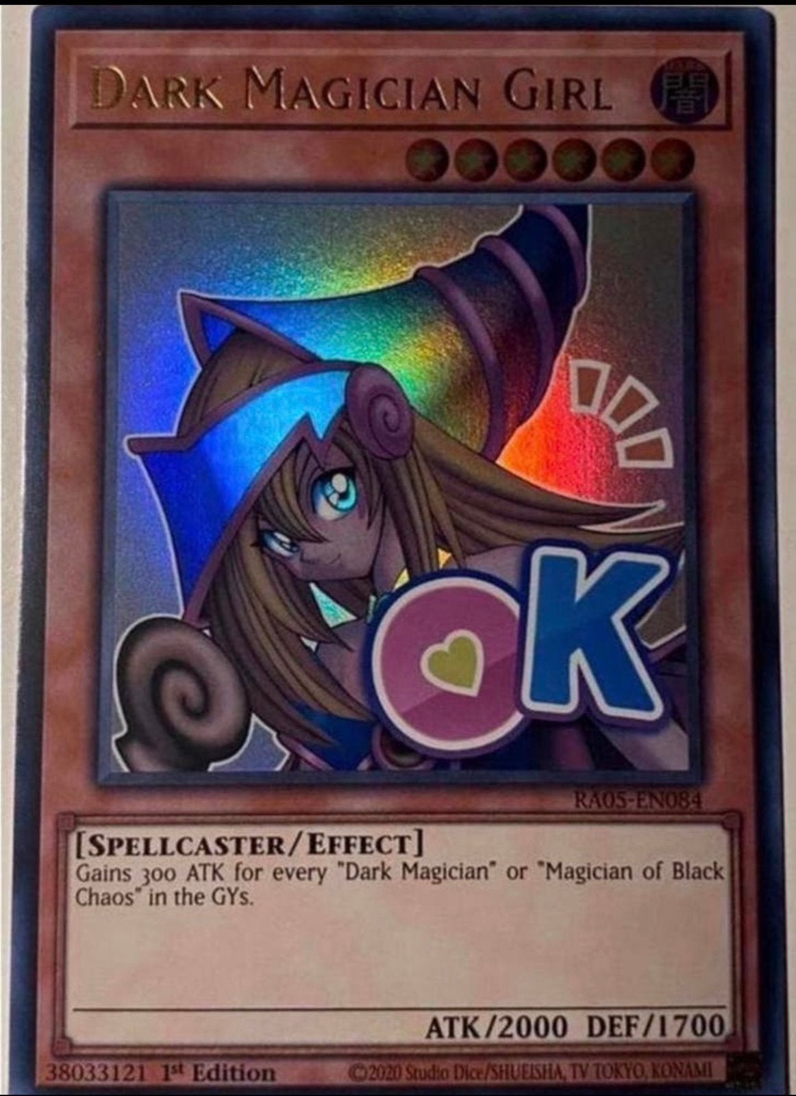 Yu-Gi-Oh! Dark Magician Girl RA05 1st Edition !, Hobby en Vrije tijd, Verzamelkaartspellen | Yu-gi-Oh!, Ophalen of Verzenden, Zo goed als nieuw