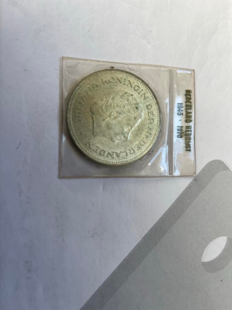 Zilveren 10 gulden 1970 Nederland Herrijst in dichte verpakk, Ophalen, Koningin Juliana, Zilver, Losse munt