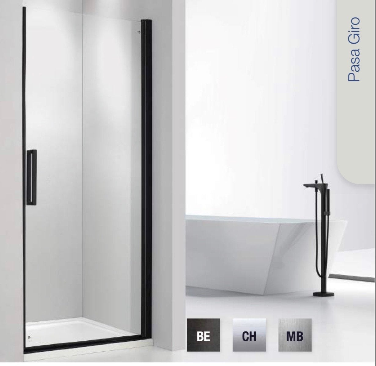 Douchedeur voor nis Revital 70cm Zwart met Nanocoating, Ophalen, Nieuw, Glas, Douche