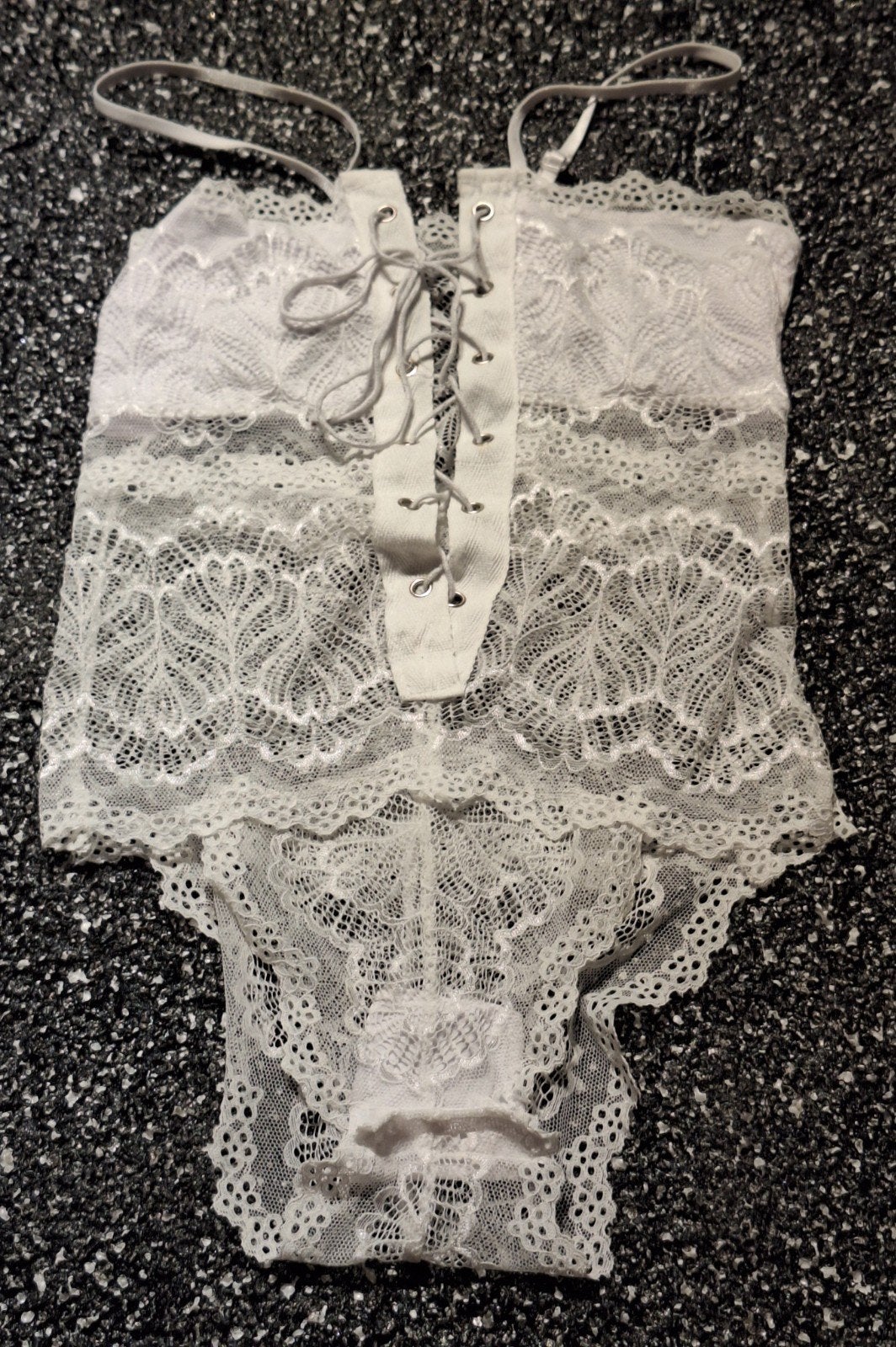 Sexy spierwitte nieuwe kanten body (36), Verzenden, Wit, Body of Korset