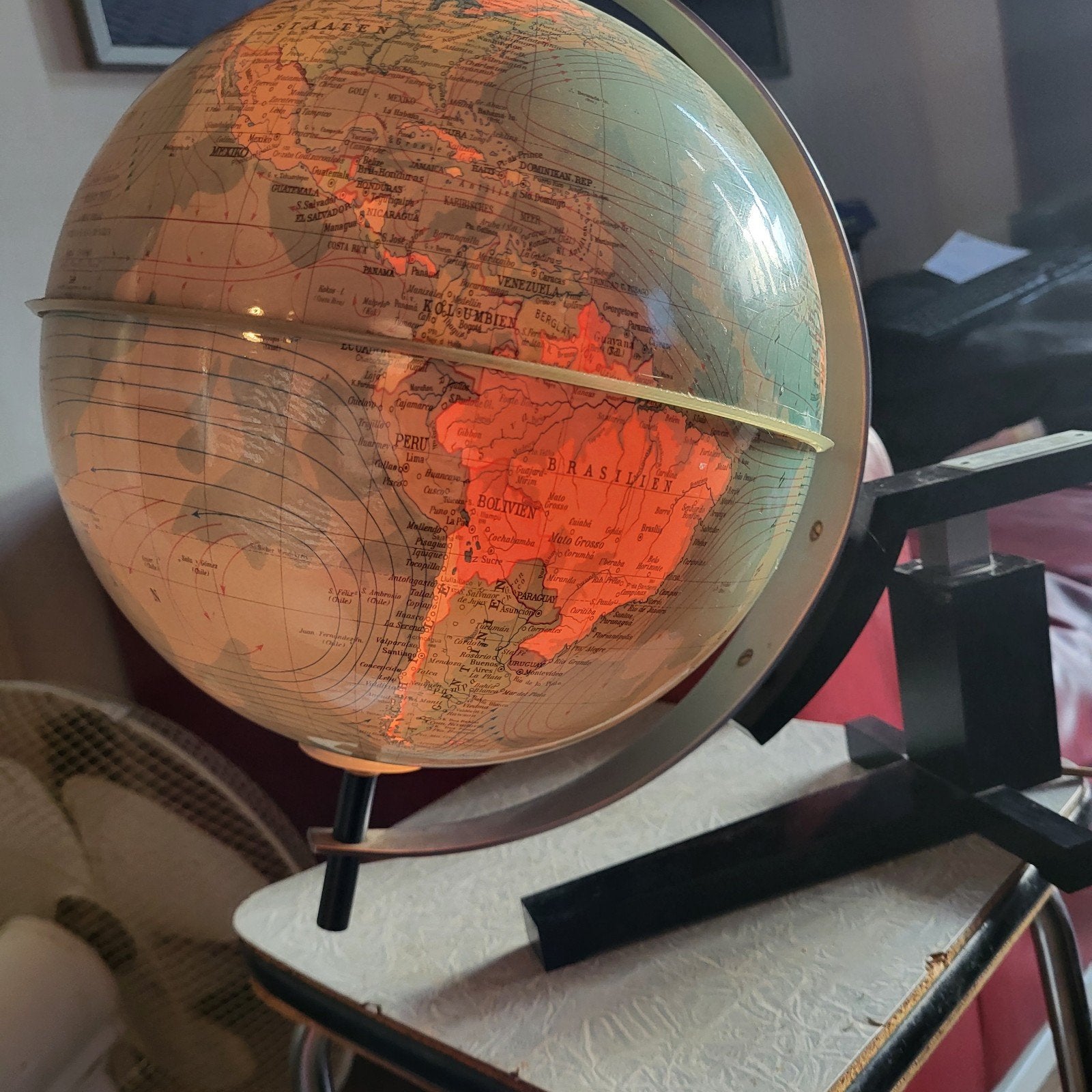 Vintage wereldbol., Huis en Inrichting, Woonaccessoires | Wereldbollen, Ophalen of Verzenden